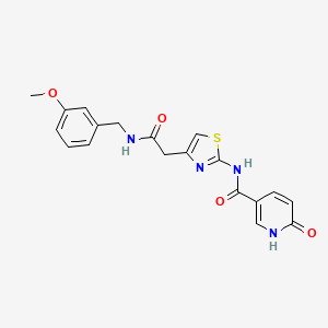 molecular formula C19H18N4O4S B6498799 N-[4-({[(3-methoxyphenyl)methyl]carbamoyl}methyl)-1,3-thiazol-2-yl]-6-oxo-1,6-dihydropyridine-3-carboxamide CAS No. 946337-21-9