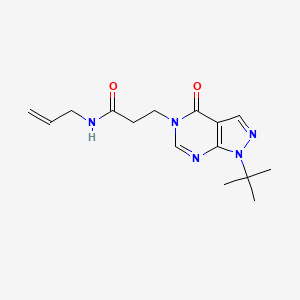 molecular formula C15H21N5O2 B6498805 3-{1-tert-butyl-4-oxo-1H,4H,5H-pyrazolo[3,4-d]pyrimidin-5-yl}-N-(prop-2-en-1-yl)propanamide CAS No. 953167-81-2