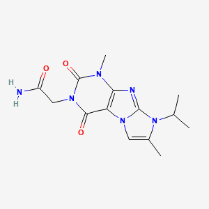 2-(8-isopropyl-1,7-dimethyl-2,4-dioxo-1H-imidazo[2,1-f]purin-3(2H,4H,8H)-yl)acetamide