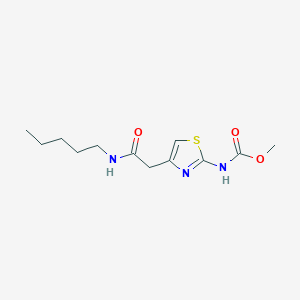 molecular formula C12H19N3O3S B6498867 methyl N-{4-[(pentylcarbamoyl)methyl]-1,3-thiazol-2-yl}carbamate CAS No. 946283-91-6