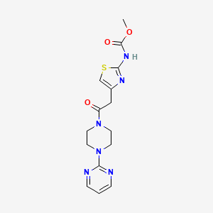 molecular formula C15H18N6O3S B6498892 methyl N-(4-{2-oxo-2-[4-(pyrimidin-2-yl)piperazin-1-yl]ethyl}-1,3-thiazol-2-yl)carbamate CAS No. 946284-39-5