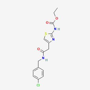 molecular formula C15H16ClN3O3S B6498894 ethyl N-[4-({[(4-chlorophenyl)methyl]carbamoyl}methyl)-1,3-thiazol-2-yl]carbamate CAS No. 946314-25-6