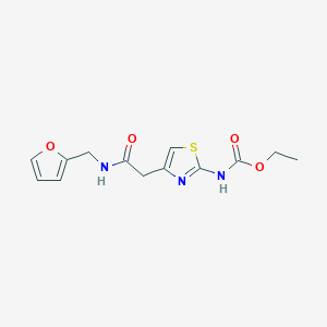 molecular formula C13H15N3O4S B6498898 ethyl N-[4-({[(furan-2-yl)methyl]carbamoyl}methyl)-1,3-thiazol-2-yl]carbamate CAS No. 946236-65-3