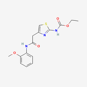 molecular formula C15H17N3O4S B6498905 ethyl N-(4-{[(2-methoxyphenyl)carbamoyl]methyl}-1,3-thiazol-2-yl)carbamate CAS No. 953226-61-4