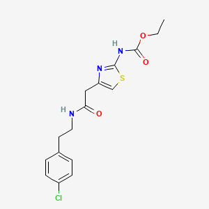 molecular formula C16H18ClN3O3S B6498908 ethyl N-[4-({[2-(4-chlorophenyl)ethyl]carbamoyl}methyl)-1,3-thiazol-2-yl]carbamate CAS No. 946236-93-7