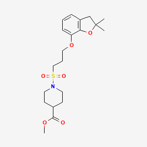 methyl 1-{3-[(2,2-dimethyl-2,3-dihydro-1-benzofuran-7-yl)oxy]propanesulfonyl}piperidine-4-carboxylate