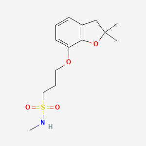 molecular formula C14H21NO4S B6498921 3-[(2,2-dimethyl-2,3-dihydro-1-benzofuran-7-yl)oxy]-N-methylpropane-1-sulfonamide CAS No. 946314-91-6