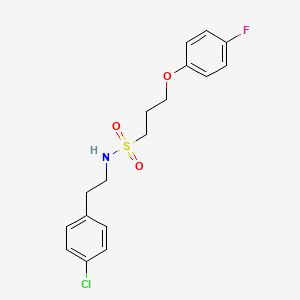 molecular formula C17H19ClFNO3S B6498965 N-[2-(4-chlorophenyl)ethyl]-3-(4-fluorophenoxy)propane-1-sulfonamide CAS No. 953157-33-0