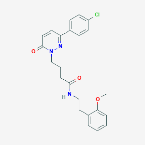 molecular formula C23H24ClN3O3 B6498980 4-[3-(4-chlorophenyl)-6-oxo-1,6-dihydropyridazin-1-yl]-N-[2-(2-methoxyphenyl)ethyl]butanamide CAS No. 946266-24-6