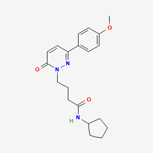 molecular formula C20H25N3O3 B6498994 N-cyclopentyl-4-[3-(4-methoxyphenyl)-6-oxo-1,6-dihydropyridazin-1-yl]butanamide CAS No. 953209-74-0