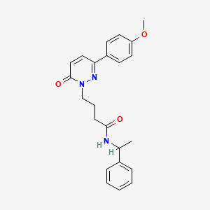 4-[3-(4-methoxyphenyl)-6-oxo-1,6-dihydropyridazin-1-yl]-N-(1-phenylethyl)butanamide