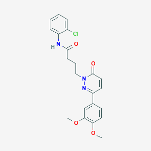 molecular formula C22H22ClN3O4 B6499034 N-(2-chlorophenyl)-4-[3-(3,4-dimethoxyphenyl)-6-oxo-1,6-dihydropyridazin-1-yl]butanamide CAS No. 953187-63-8