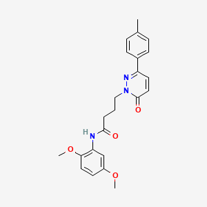 molecular formula C23H25N3O4 B6499037 N-(2,5-dimethoxyphenyl)-4-[3-(4-methylphenyl)-6-oxo-1,6-dihydropyridazin-1-yl]butanamide CAS No. 946322-28-7