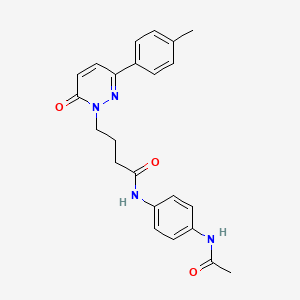 molecular formula C23H24N4O3 B6499048 N-(4-acetamidophenyl)-4-[3-(4-methylphenyl)-6-oxo-1,6-dihydropyridazin-1-yl]butanamide CAS No. 946267-85-2