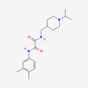 molecular formula C19H29N3O2 B6499121 N'-(3,4-dimethylphenyl)-N-{[1-(propan-2-yl)piperidin-4-yl]methyl}ethanediamide CAS No. 946382-93-0