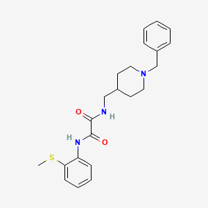 molecular formula C22H27N3O2S B6499162 N-[(1-benzylpiperidin-4-yl)methyl]-N'-[2-(methylsulfanyl)phenyl]ethanediamide CAS No. 953201-06-4