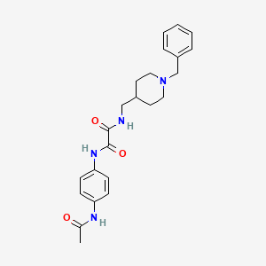 molecular formula C23H28N4O3 B6499177 N-[(1-benzylpiperidin-4-yl)methyl]-N'-(4-acetamidophenyl)ethanediamide CAS No. 953250-10-7