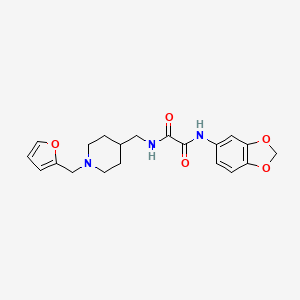 molecular formula C20H23N3O5 B6499179 N-(2H-1,3-benzodioxol-5-yl)-N'-({1-[(furan-2-yl)methyl]piperidin-4-yl}methyl)ethanediamide CAS No. 953229-96-4