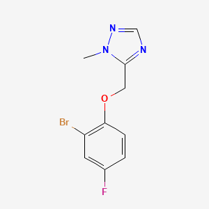 molecular formula C10H9BrFN3O B6499220 5-[(2-bromo-4-fluorophenoxy)methyl]-1-methyl-1H-1,2,4-triazole CAS No. 1490650-70-8