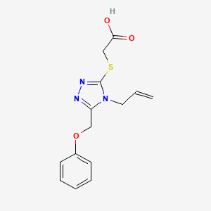 molecular formula C14H15N3O3S B6499228 2-{[5-(phenoxymethyl)-4-(prop-2-en-1-yl)-4H-1,2,4-triazol-3-yl]sulfanyl}acetic acid CAS No. 307327-57-7