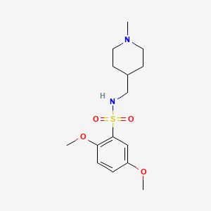 2,5-dimethoxy-N-[(1-methylpiperidin-4-yl)methyl]benzene-1-sulfonamide