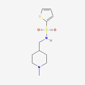 molecular formula C11H18N2O2S2 B6499241 N-[(1-methylpiperidin-4-yl)methyl]thiophene-2-sulfonamide CAS No. 953231-91-9