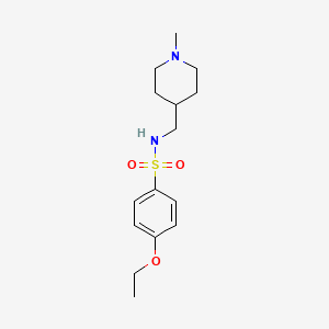 molecular formula C15H24N2O3S B6499248 4-ethoxy-N-[(1-methylpiperidin-4-yl)methyl]benzene-1-sulfonamide CAS No. 953141-66-7