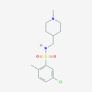 molecular formula C14H21ClN2O2S B6499260 5-chloro-2-methyl-N-[(1-methylpiperidin-4-yl)methyl]benzene-1-sulfonamide CAS No. 953232-53-6