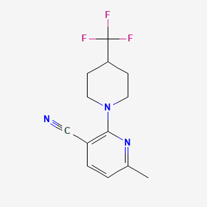 6-methyl-2-[4-(trifluoromethyl)piperidin-1-yl]pyridine-3-carbonitrile