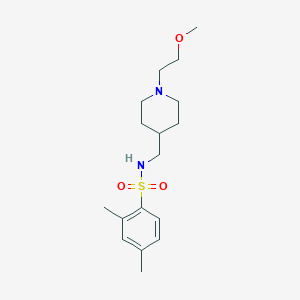 molecular formula C17H28N2O3S B6499299 N-{[1-(2-methoxyethyl)piperidin-4-yl]methyl}-2,4-dimethylbenzene-1-sulfonamide CAS No. 953258-80-5