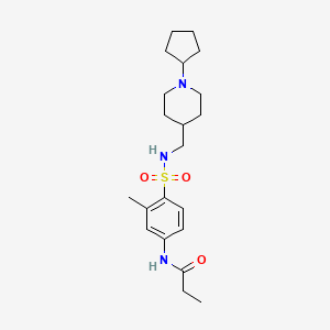 N-(4-{[(1-cyclopentylpiperidin-4-yl)methyl]sulfamoyl}-3-methylphenyl)propanamide
