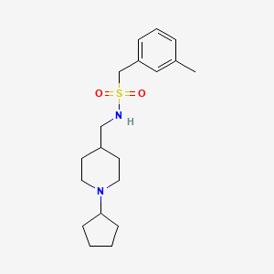 N-[(1-cyclopentylpiperidin-4-yl)methyl]-1-(3-methylphenyl)methanesulfonamide