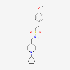 N-[(1-cyclopentylpiperidin-4-yl)methyl]-2-(4-methoxyphenyl)ethane-1-sulfonamide