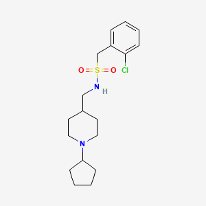 1-(2-chlorophenyl)-N-[(1-cyclopentylpiperidin-4-yl)methyl]methanesulfonamide