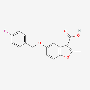 5-[(4-fluorophenyl)methoxy]-2-methyl-1-benzofuran-3-carboxylic acid