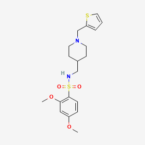2,4-dimethoxy-N-({1-[(thiophen-2-yl)methyl]piperidin-4-yl}methyl)benzene-1-sulfonamide