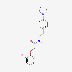 molecular formula C20H23FN2O2 B6499411 2-(2-fluorophenoxy)-N-{2-[4-(pyrrolidin-1-yl)phenyl]ethyl}acetamide CAS No. 953171-50-1