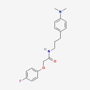 molecular formula C19H23FN2O2 B6499422 N-{3-[4-(dimethylamino)phenyl]propyl}-2-(4-fluorophenoxy)acetamide CAS No. 953383-80-7