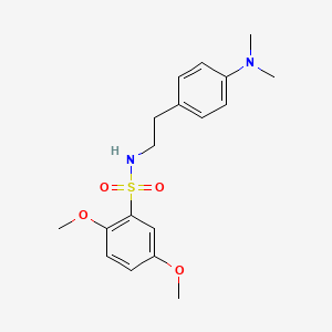 molecular formula C18H24N2O4S B6499428 N-{2-[4-(dimethylamino)phenyl]ethyl}-2,5-dimethoxybenzene-1-sulfonamide CAS No. 952981-63-4