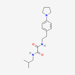 molecular formula C18H27N3O2 B6499459 N-(2-methylpropyl)-N'-{2-[4-(pyrrolidin-1-yl)phenyl]ethyl}ethanediamide CAS No. 954072-04-9