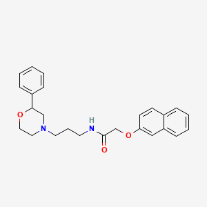 2-(naphthalen-2-yloxy)-N-[3-(2-phenylmorpholin-4-yl)propyl]acetamide