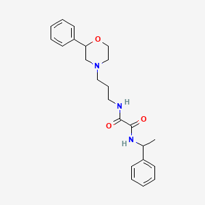 molecular formula C23H29N3O3 B6499556 N'-(1-phenylethyl)-N-[3-(2-phenylmorpholin-4-yl)propyl]ethanediamide CAS No. 953941-76-9