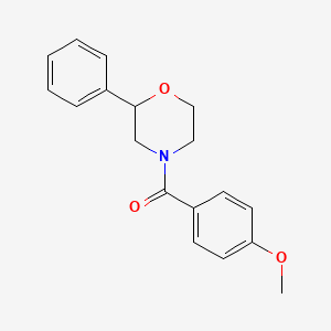 molecular formula C18H19NO3 B6499565 4-(4-methoxybenzoyl)-2-phenylmorpholine CAS No. 946291-77-6