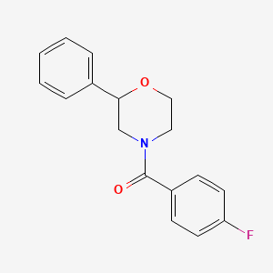 molecular formula C17H16FNO2 B6499570 4-(4-fluorobenzoyl)-2-phenylmorpholine CAS No. 946234-14-6