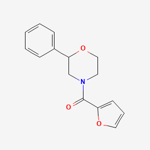 molecular formula C15H15NO3 B6499578 4-(furan-2-carbonyl)-2-phenylmorpholine CAS No. 946234-18-0