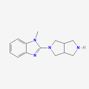 molecular formula C14H18N4 B6499637 1-methyl-2-{octahydropyrrolo[3,4-c]pyrrol-2-yl}-1H-1,3-benzodiazole CAS No. 1477902-31-0