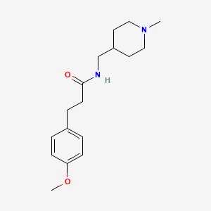 molecular formula C17H26N2O2 B6499654 3-(4-methoxyphenyl)-N-[(1-methylpiperidin-4-yl)methyl]propanamide CAS No. 953987-33-2
