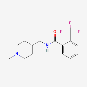molecular formula C15H19F3N2O B6499657 N-[(1-methylpiperidin-4-yl)methyl]-2-(trifluoromethyl)benzamide CAS No. 953960-52-6