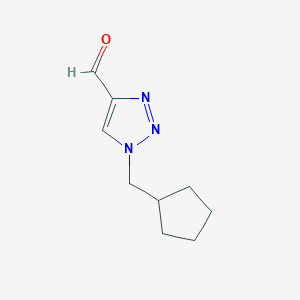 molecular formula C9H13N3O B6499665 1-(cyclopentylmethyl)-1H-1,2,3-triazole-4-carbaldehyde CAS No. 1490491-95-6