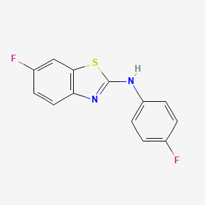 molecular formula C13H8F2N2S B6499667 6-fluoro-N-(4-fluorophenyl)-1,3-benzothiazol-2-amine CAS No. 348-41-4